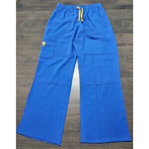 Spread Good Cheer Scrub Pants – Blue w/ Yellow Accents – Size MP – Used Good